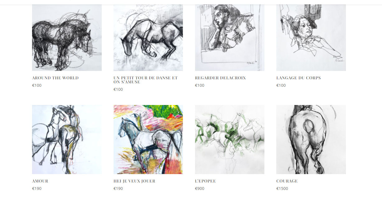 online sale of nature and equestrian paintings and drawings